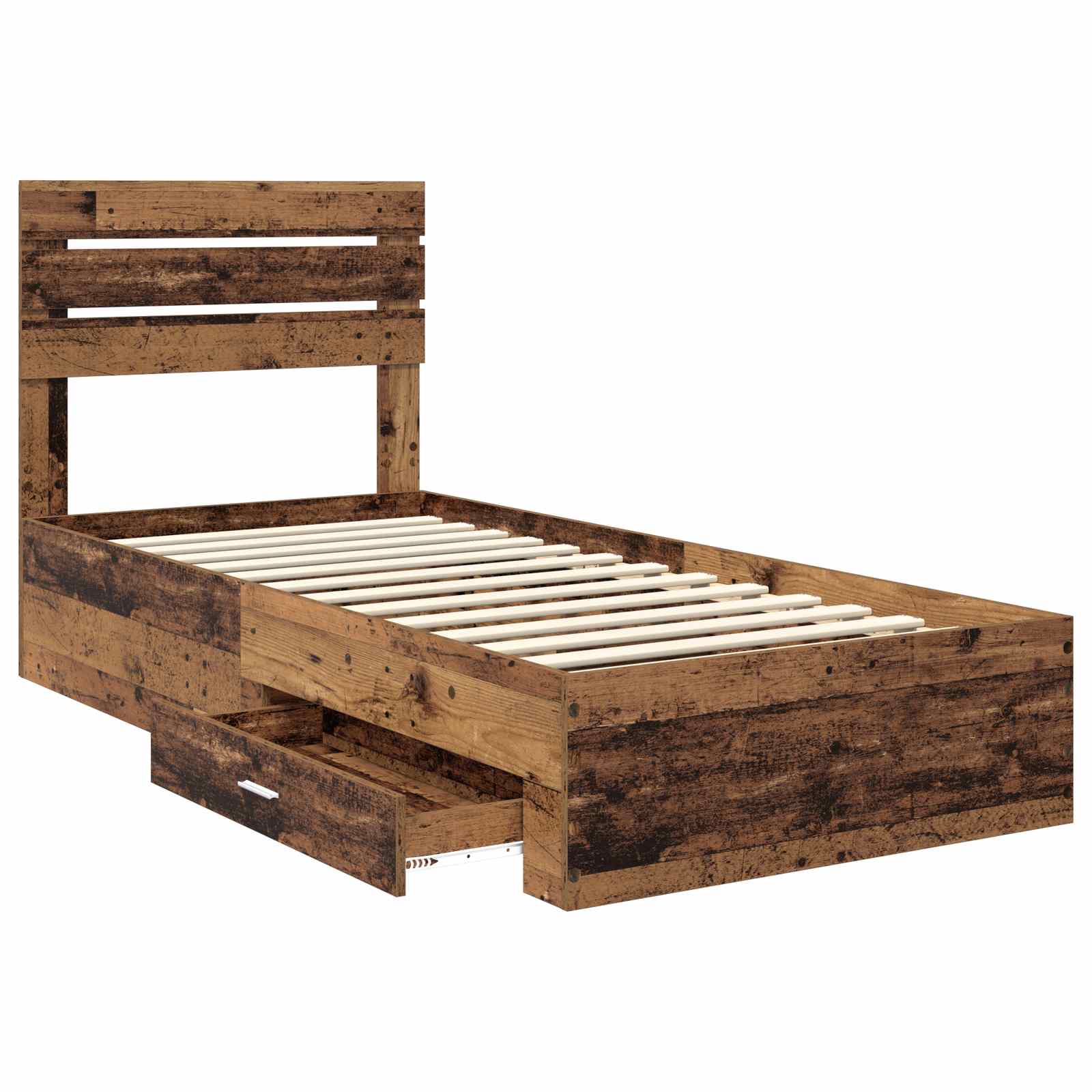 Struttura del letto con cassetto con testiera Legno multistrato | homemem39