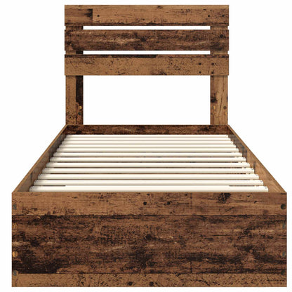 Struttura del letto con cassetto con testiera Legno multistrato | homemem39