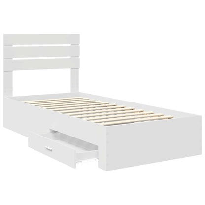Struttura del letto con cassetto con testiera Legno multistrato | homemem39