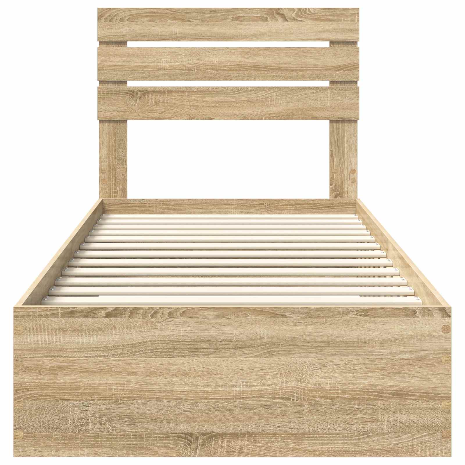 Struttura del letto Rovere Sonoma 90 x 190 cm Legno multistrato | homemem39