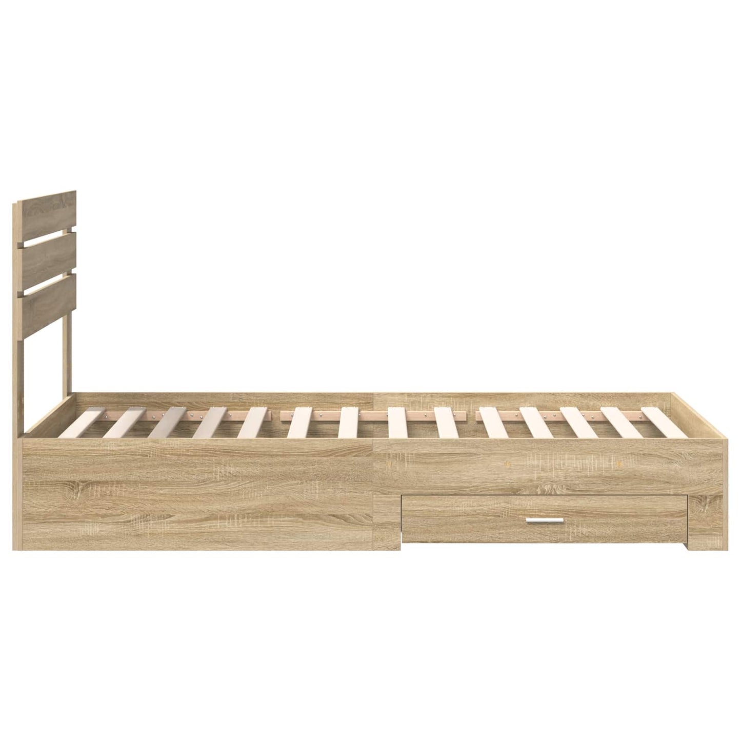 Struttura del letto Rovere Sonoma 90 x 190 cm Legno multistrato | homemem39