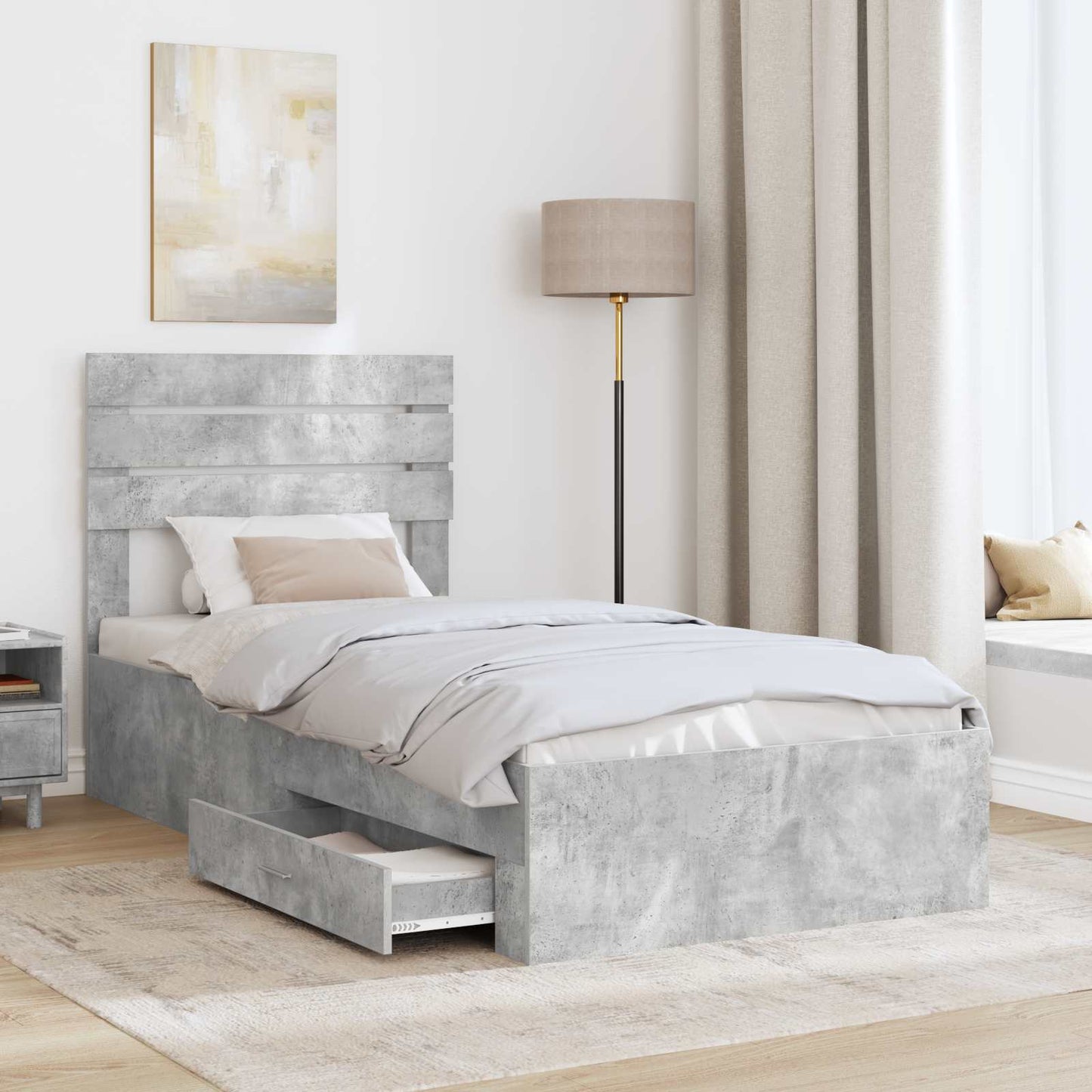 Struttura del letto Grigio Certo e Argento 70 x 190 cm | homemem39