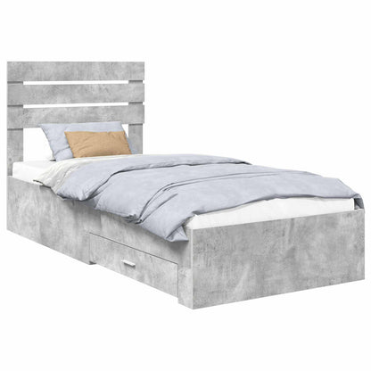 Struttura del letto Grigio Certo e Argento 70 x 190 cm | homemem39