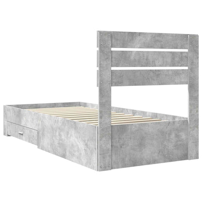 Struttura del letto Grigio Certo e Argento 70 x 190 cm | homemem39