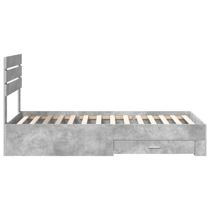 Struttura del letto Grigio Certo e Argento 70 x 190 cm | homemem39