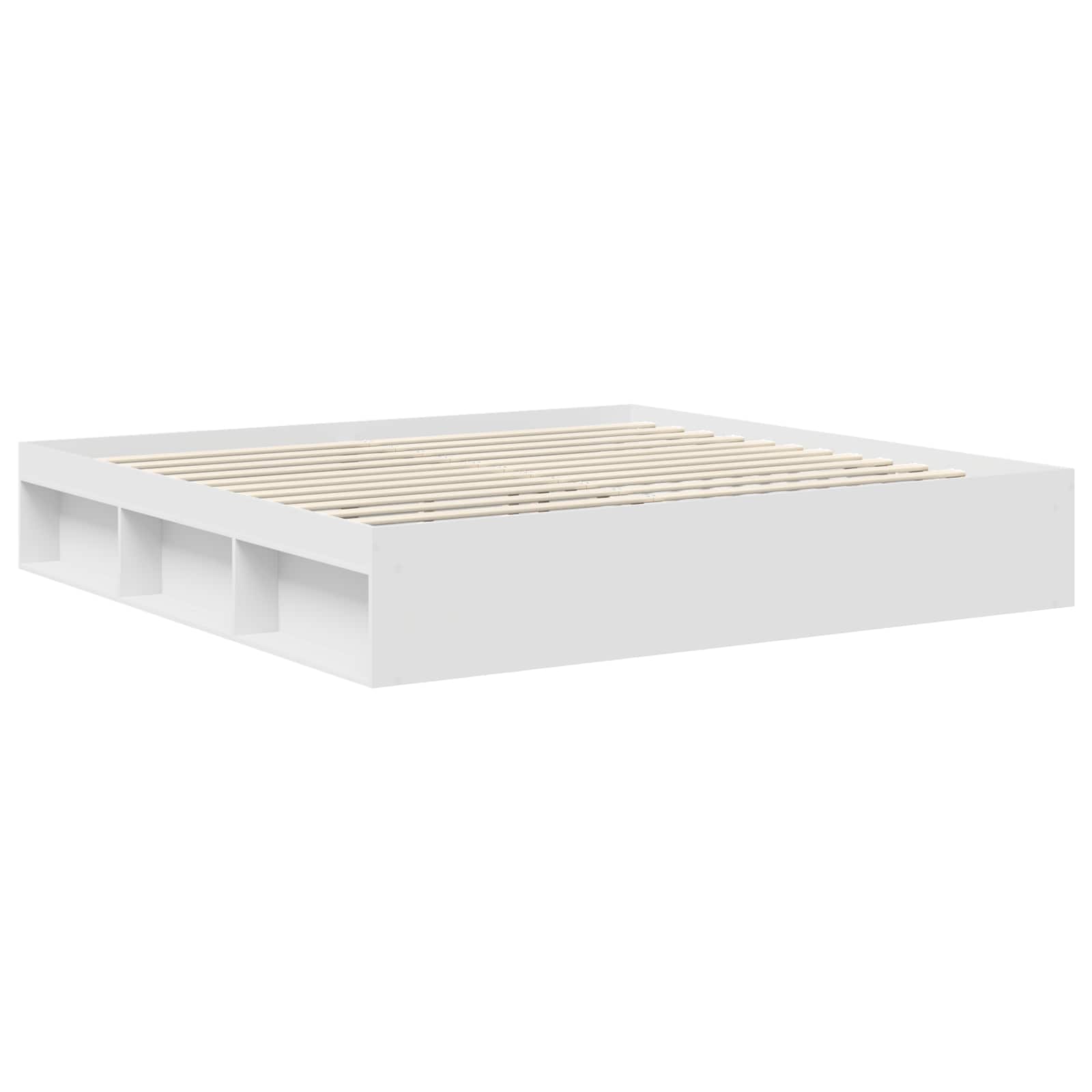 Struttura del letto Bianco 200 x 200 cm Pino massello | homemem39