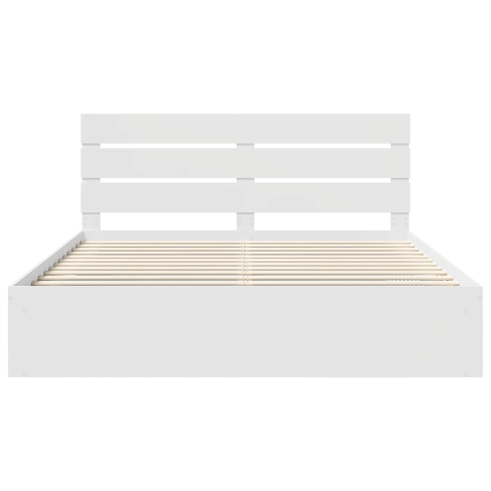 Struttura del letto Bianco 200 x 200 cm Pino massello | homemem39