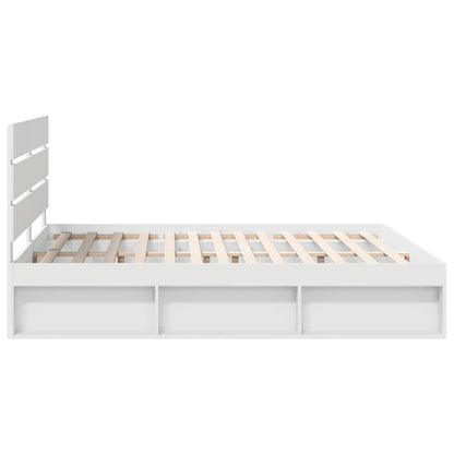 Struttura del letto Bianco 200 x 200 cm Pino massello | homemem39