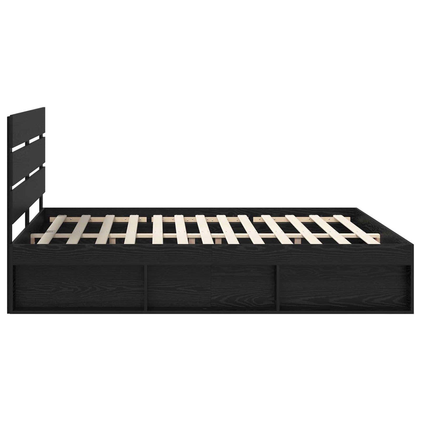 Struttura del letto Nero 200 x 200 cm Pino massello | homemem39