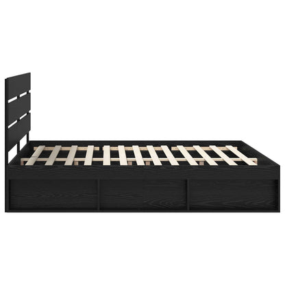 Struttura del letto Nero 200 x 200 cm Pino massello | homemem39