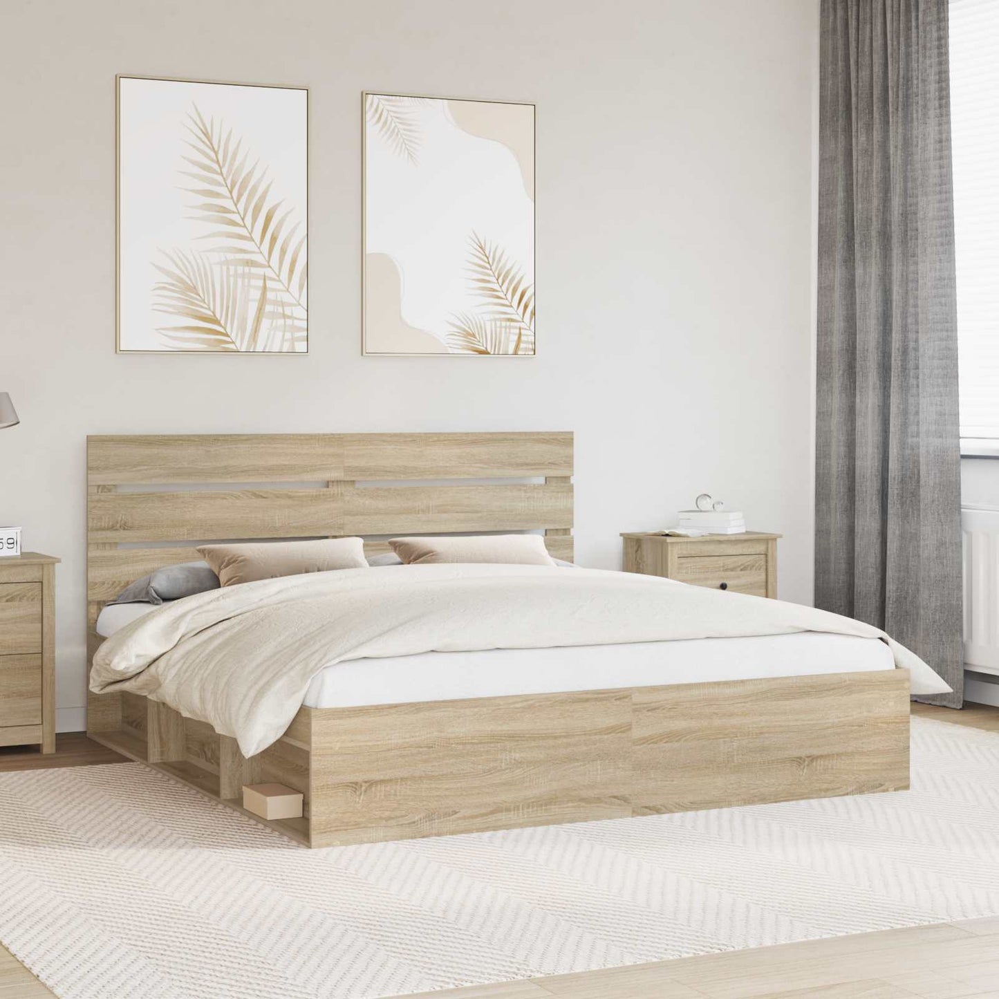 Struttura del letto Sonoma 200 x 200 cm Pino massello | homemem39