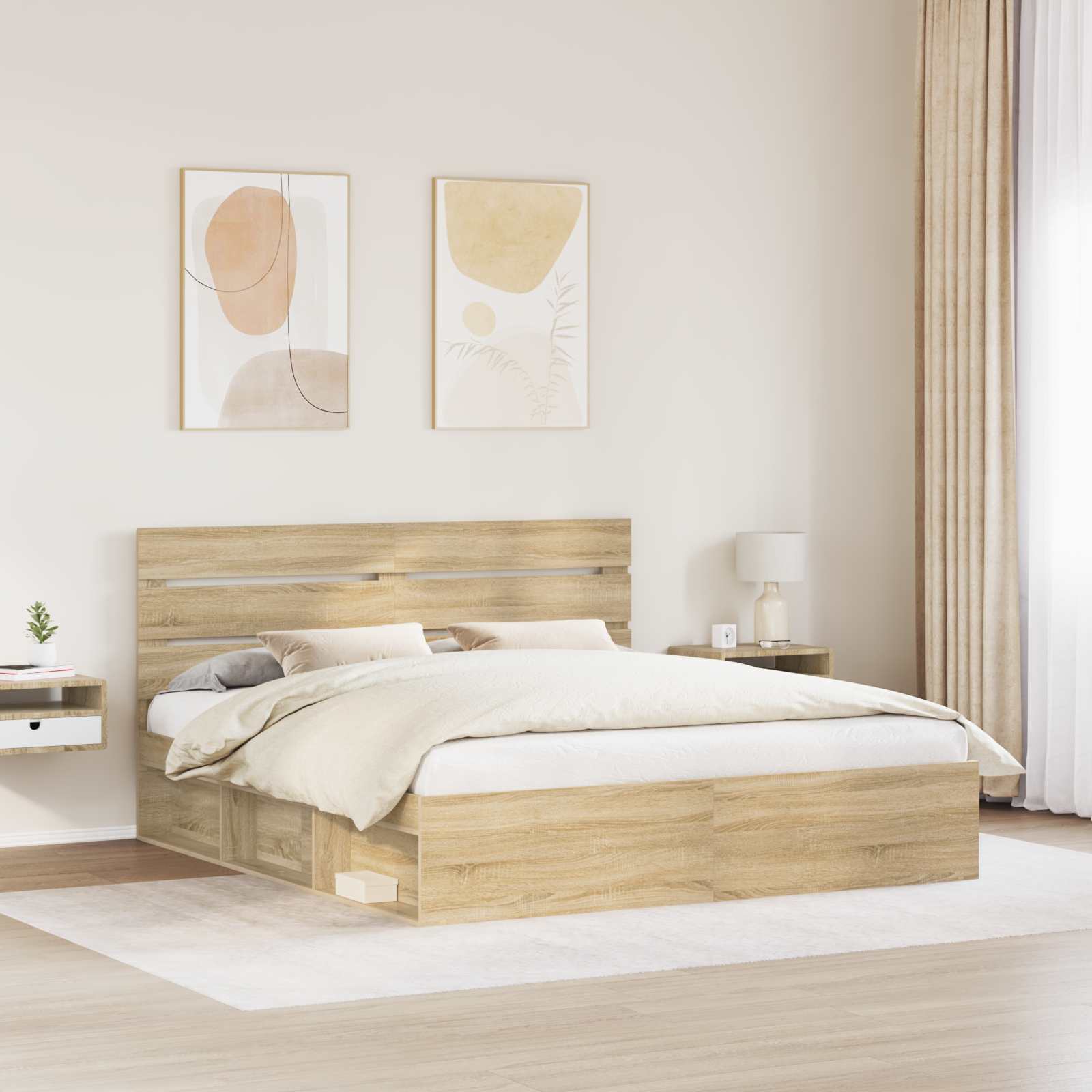 Struttura del letto Sonoma 200 x 200 cm Pino massello | homemem39