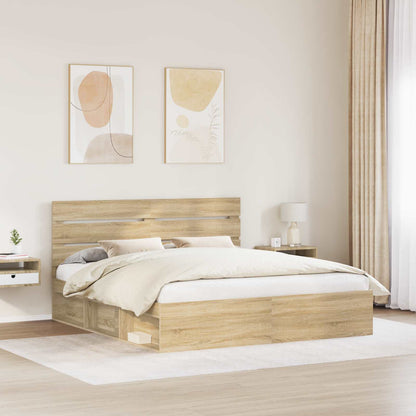 Struttura del letto Sonoma 200 x 200 cm Pino massello | homemem39
