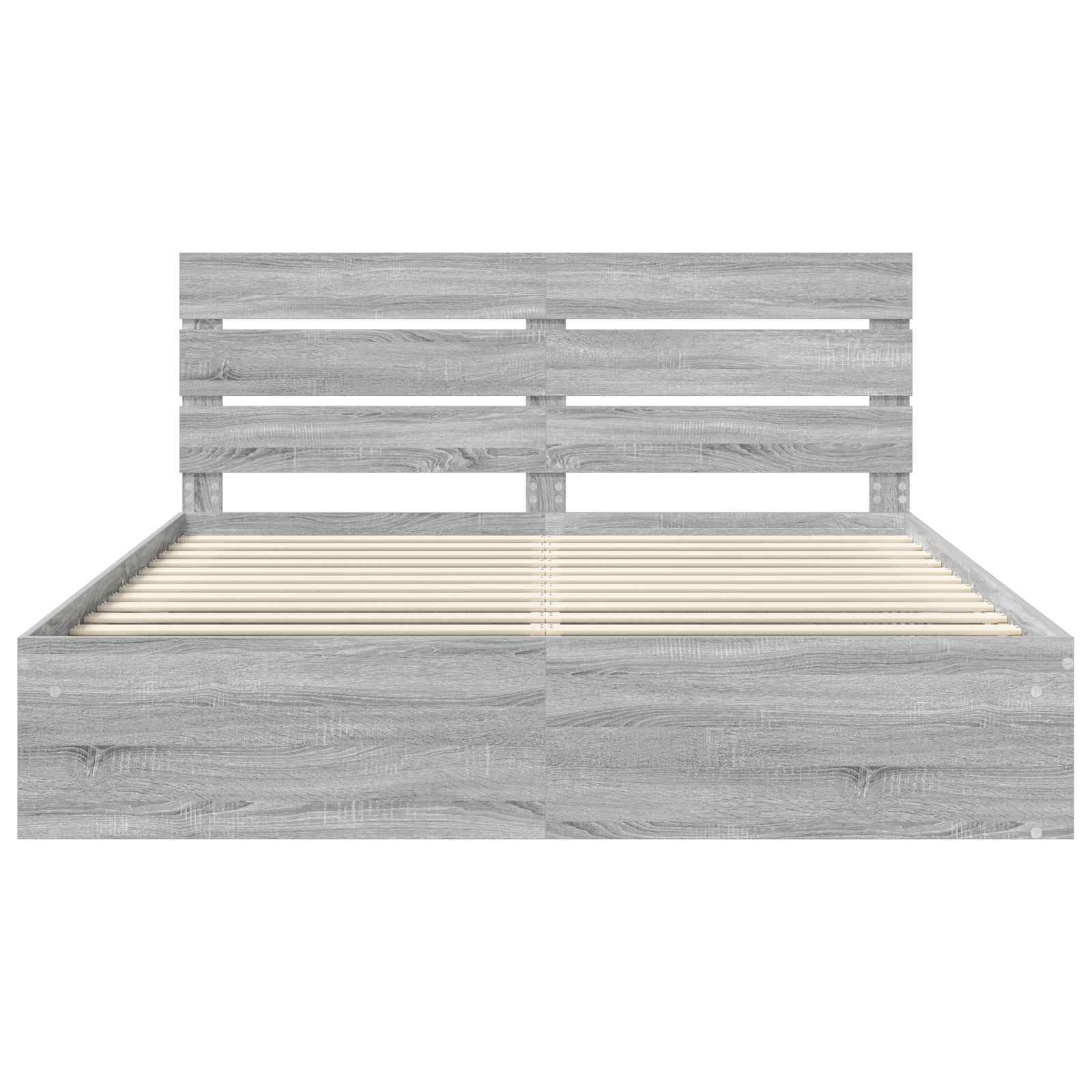 Struttura del letto Grigio Sonoma 200 x 200 cm Pino massello | homemem39