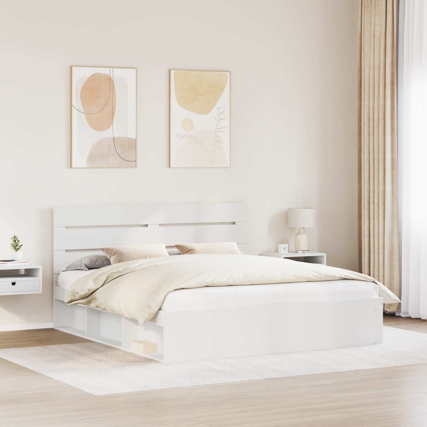 Struttura del letto Bianco 180 x 200 cm Pino massello | homemem39