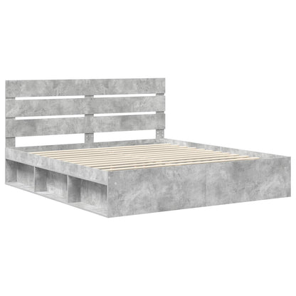 Struttura del letto Calcestruzzo 180 x 200 cm Pino massello | homemem39