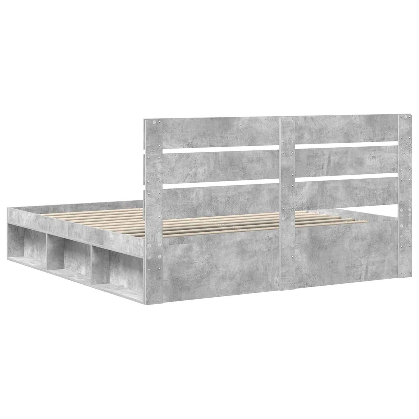 Struttura del letto Calcestruzzo 180 x 200 cm Pino massello | homemem39