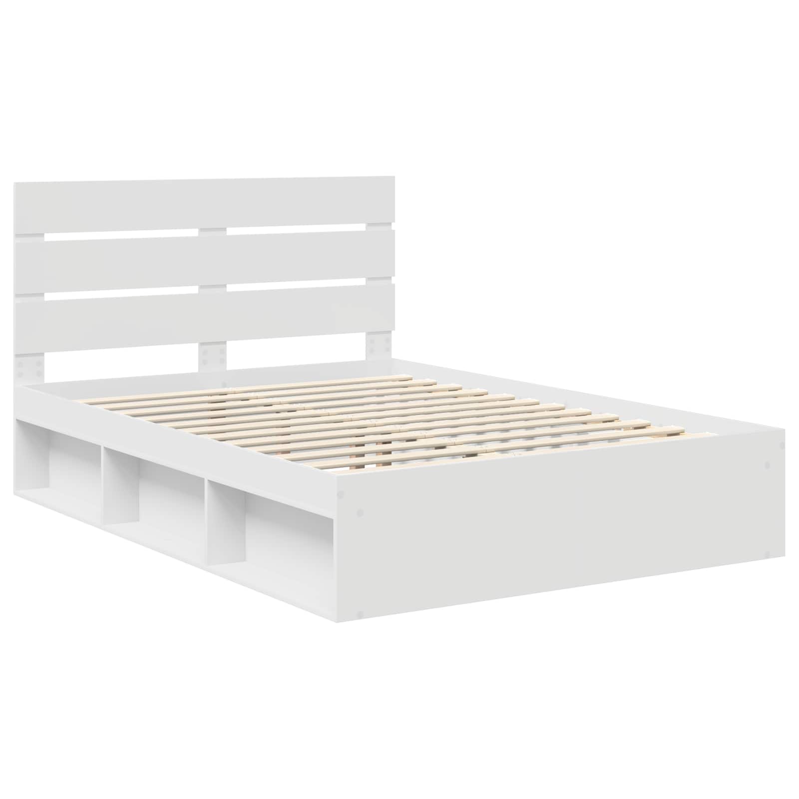 Struttura del letto Bianco 160 x 200 cm Pino massello | homemem39