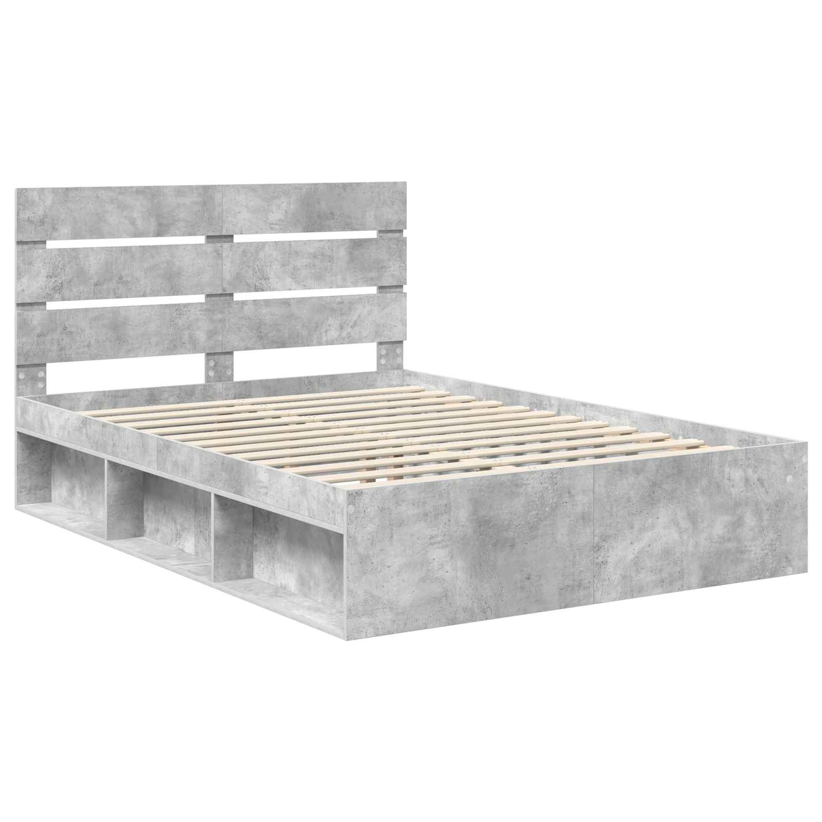 Struttura del letto Calcestruzzo 160 x 200 cm Pino massello | homemem39