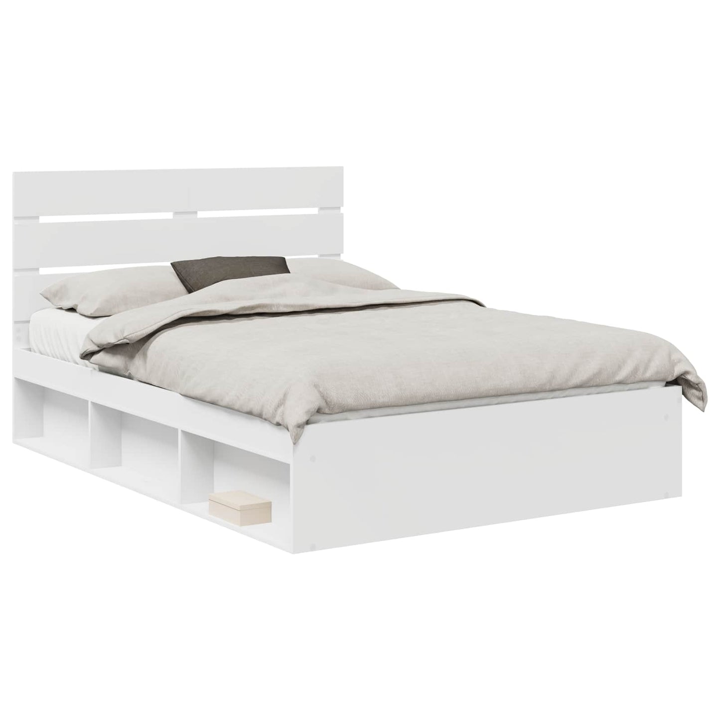 Struttura del letto Bianco 150 x 200 cm Pino massello | homemem39