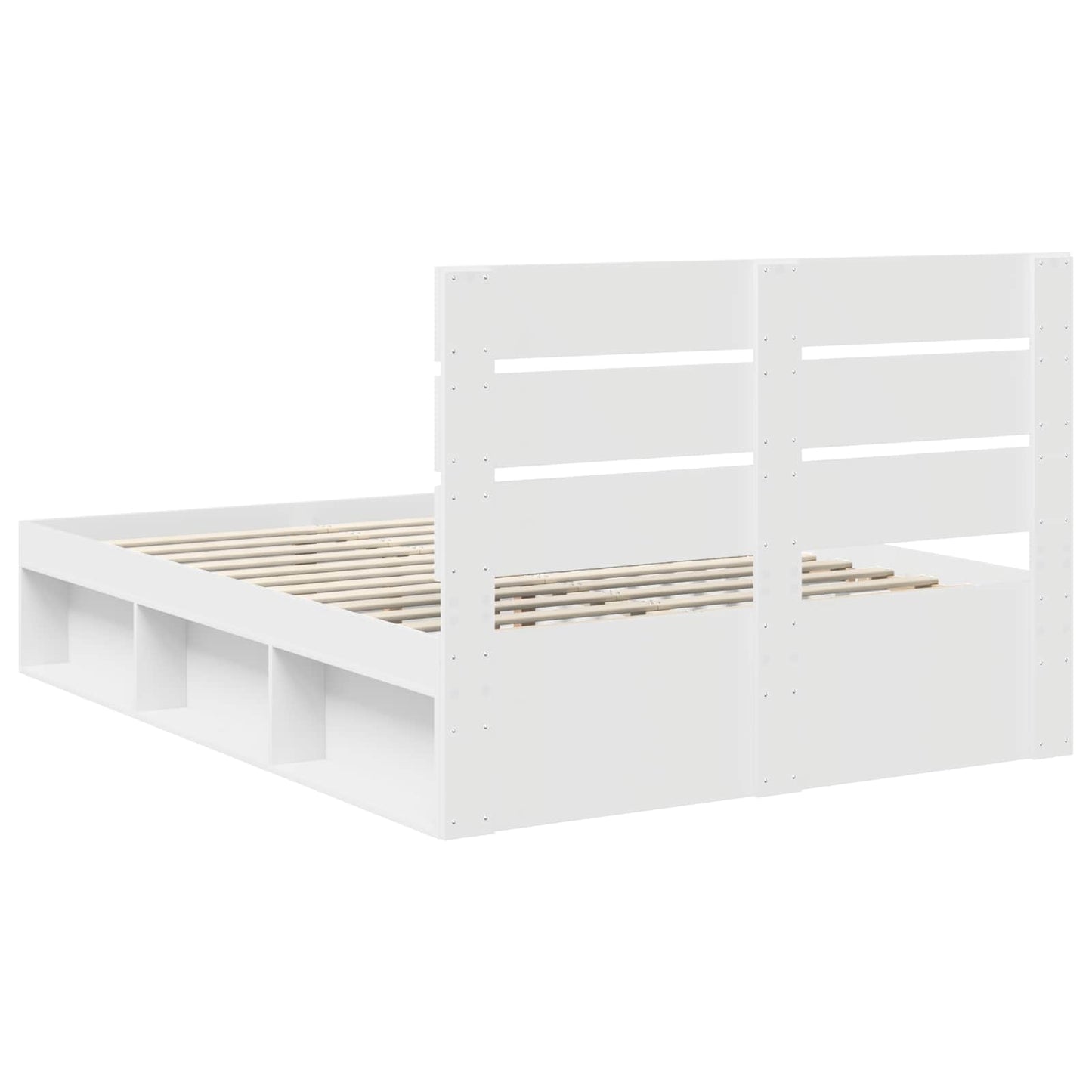 Struttura del letto Bianco 150 x 200 cm Pino massello | homemem39
