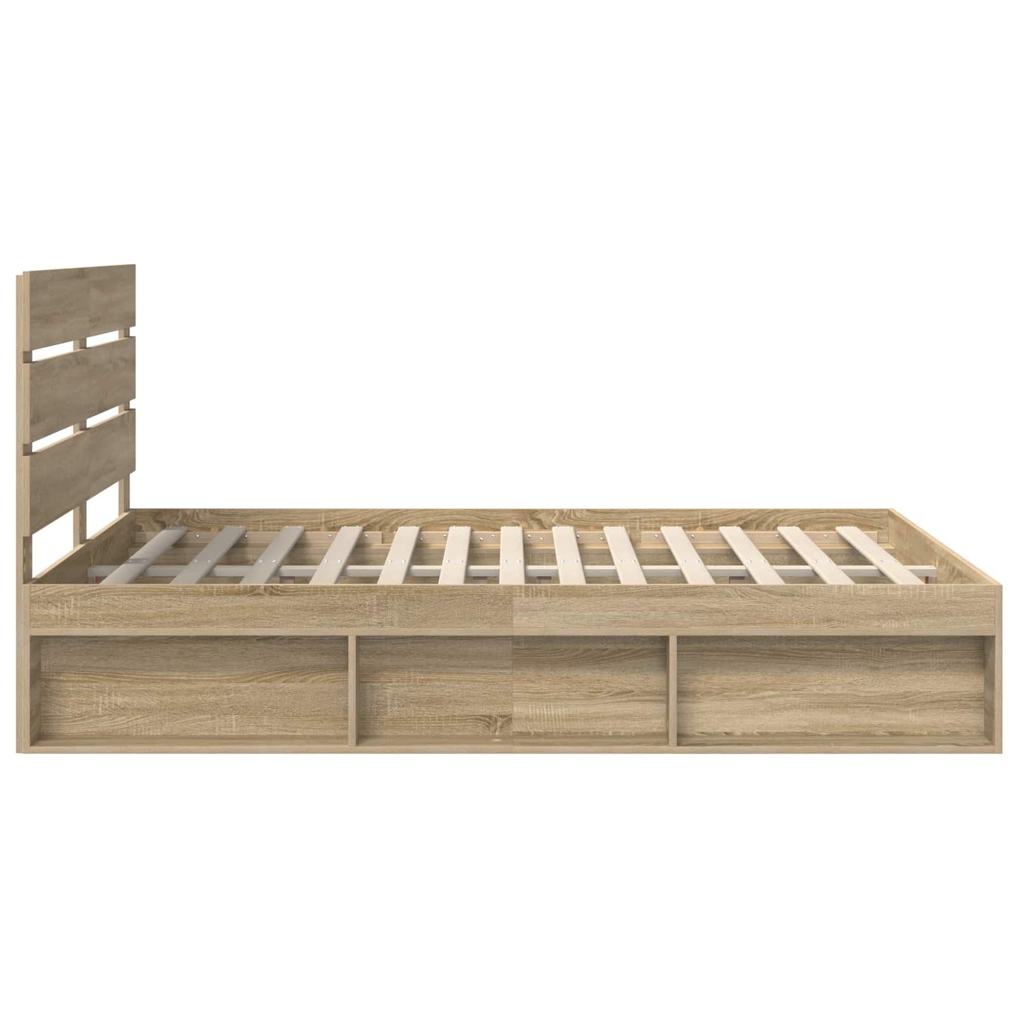 Struttura del letto Rovere Sonoma 150 x 200 cm Pino massello | homemem39
