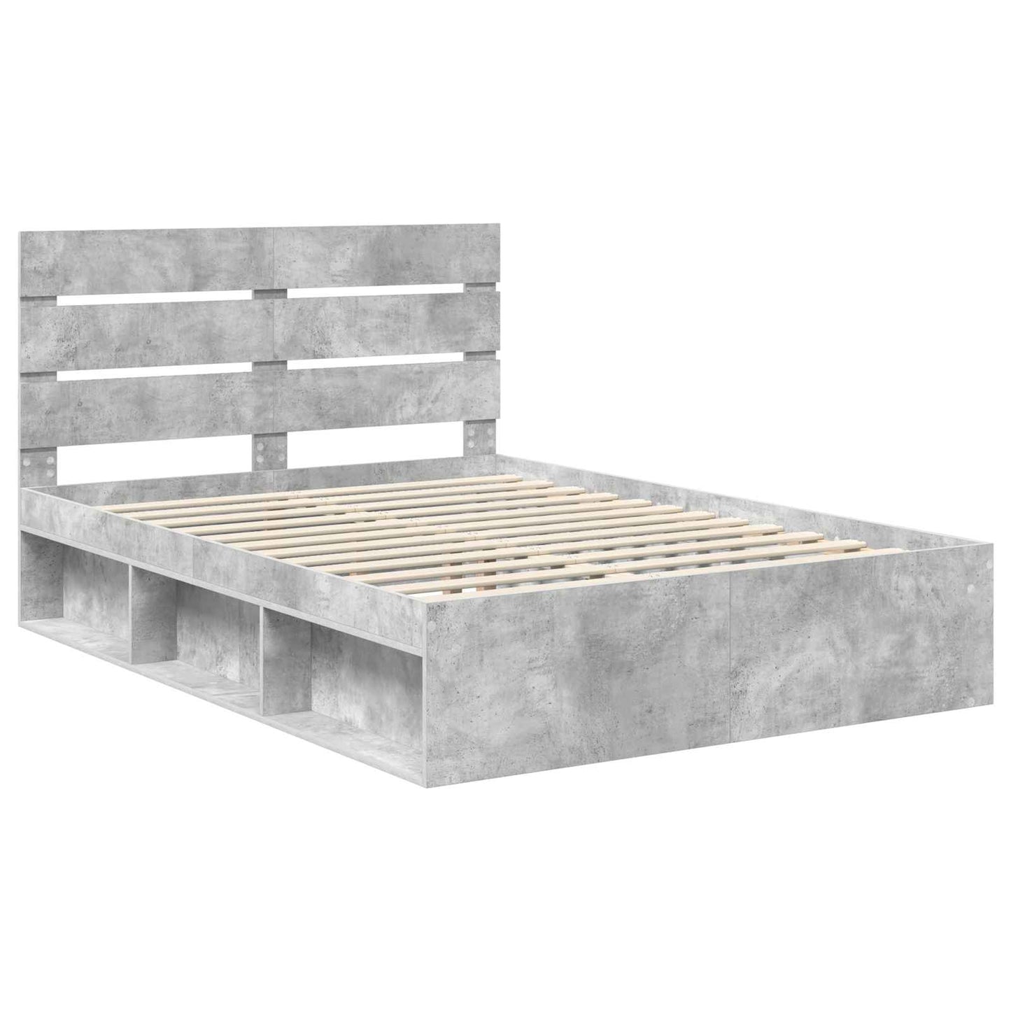 Struttura del letto Grigio Concretè 150 x 200 cm Pino massello | homemem39