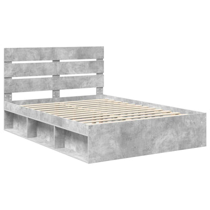 Struttura del letto Grigio Concretè 150 x 200 cm Pino massello | homemem39