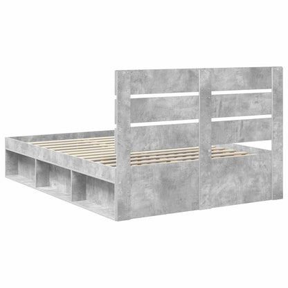 Struttura del letto Grigio Concretè 150 x 200 cm Pino massello | homemem39