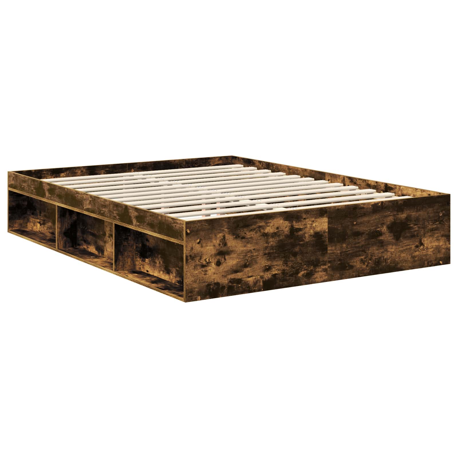 Struttura del letto Rovere fumé 150 x 200 cm Pino massello | homemem39