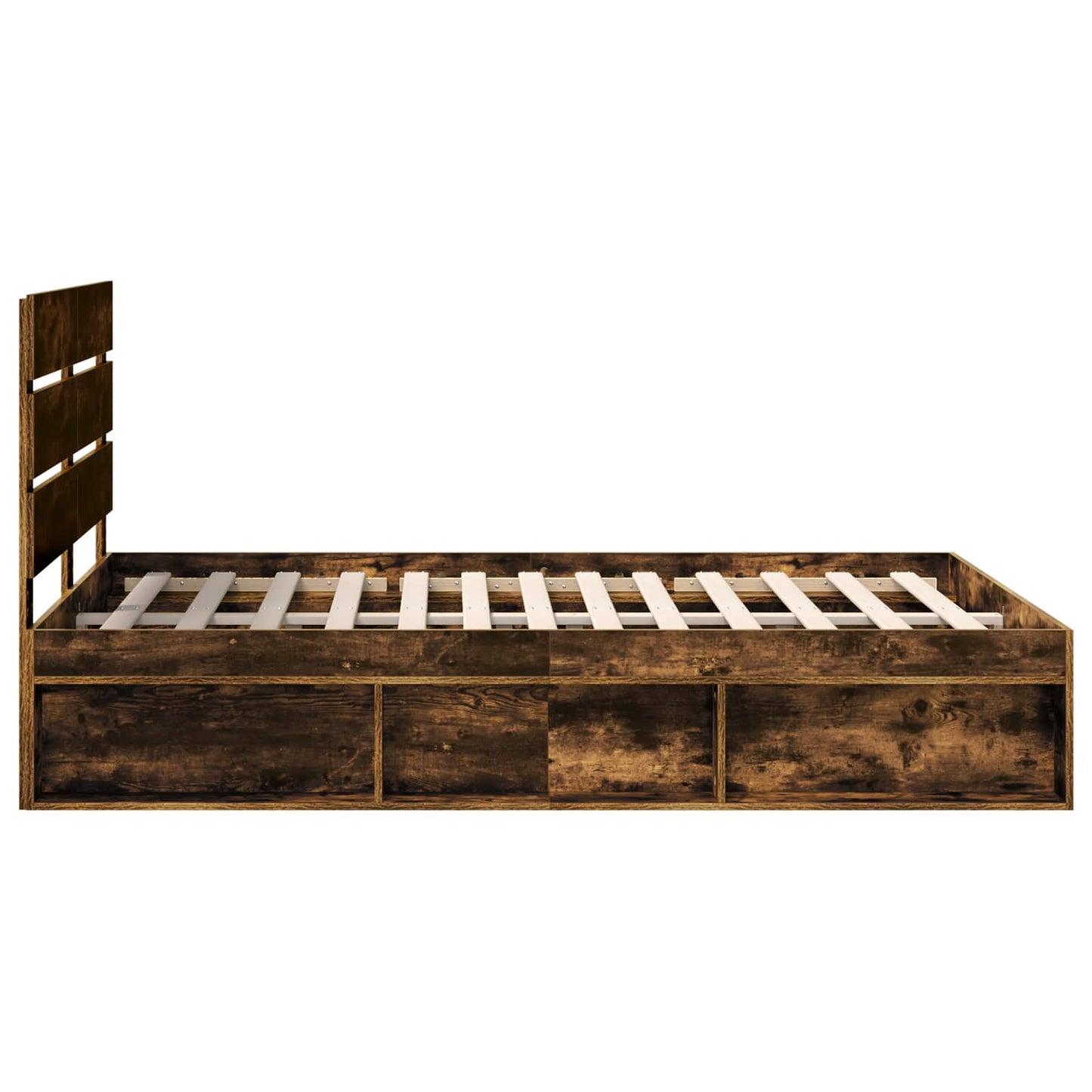 Struttura del letto Rovere fumé 150 x 200 cm Pino massello | homemem39