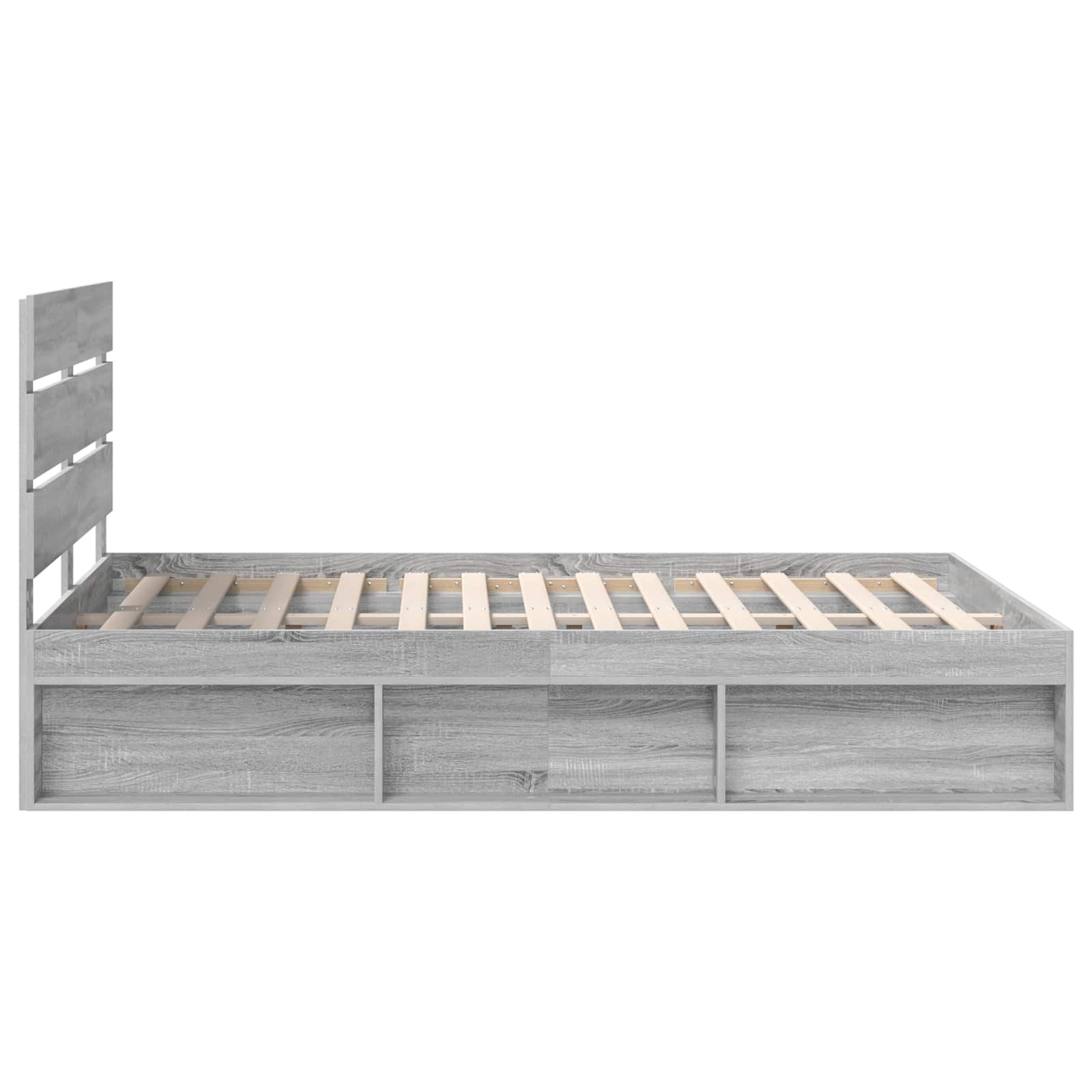 Struttura del letto Grigio Sonoma 150 x 200 cm Pino massello | homemem39