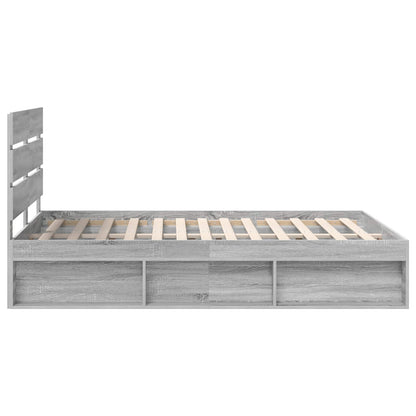 Struttura del letto Grigio Sonoma 150 x 200 cm Pino massello | homemem39