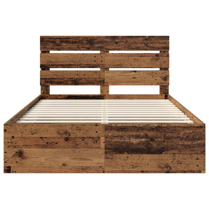 Struttura del letto Legno vecchio 150 x 200 cm Pino massello | homemem39