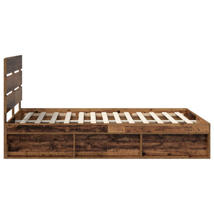 Struttura del letto Legno vecchio 150 x 200 cm Pino massello | homemem39