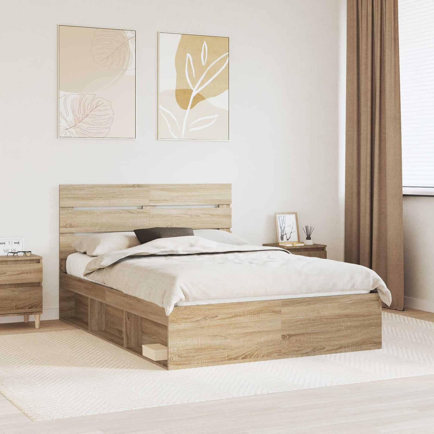 Struttura del letto Sonoma 140 x 200 cm Pino massello | homemem39