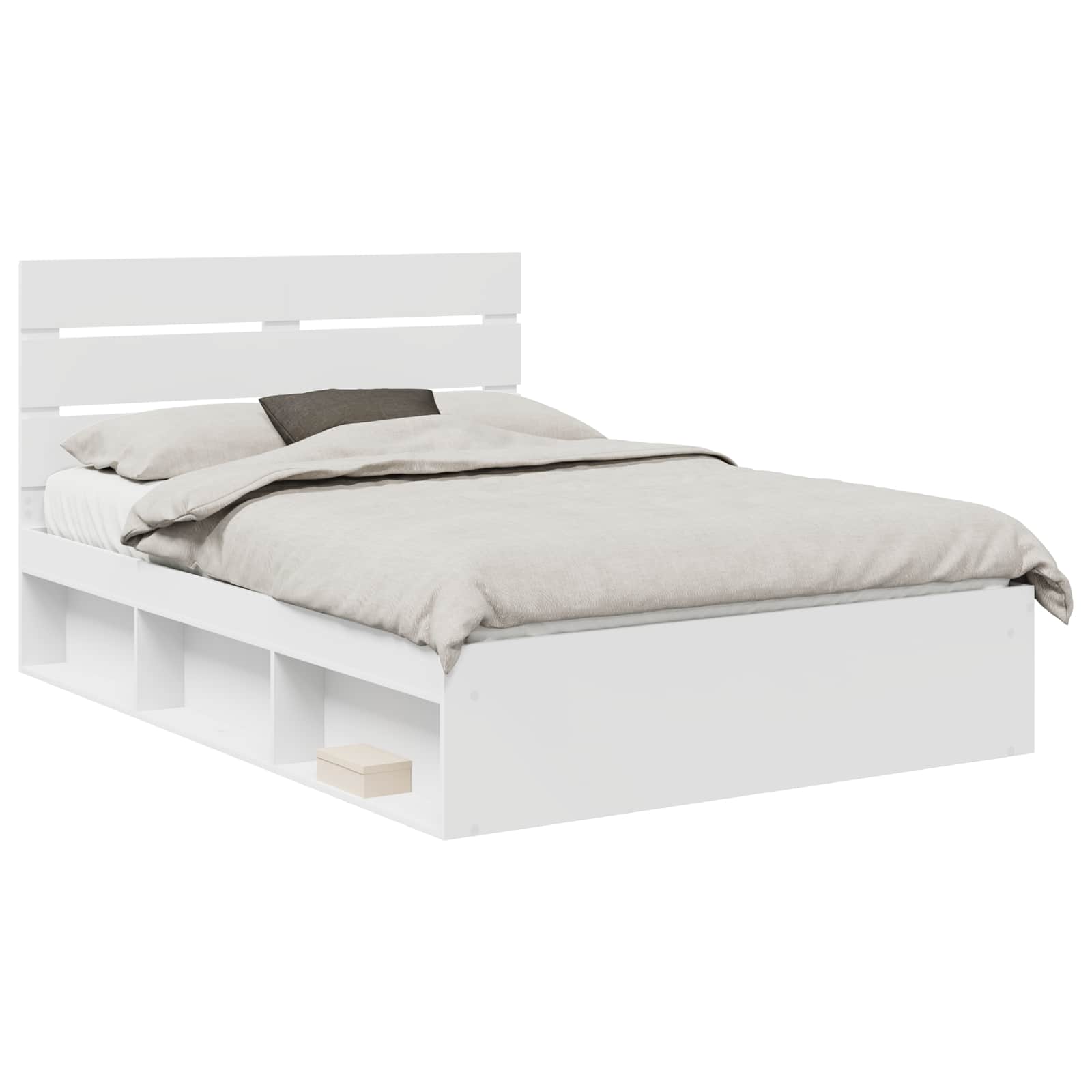 Struttura del letto Bianco 140 x 190 cm Pino massello | homemem39