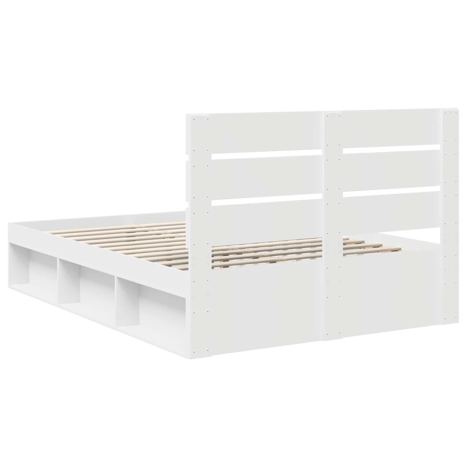 Struttura del letto Bianco 140 x 190 cm Pino massello | homemem39