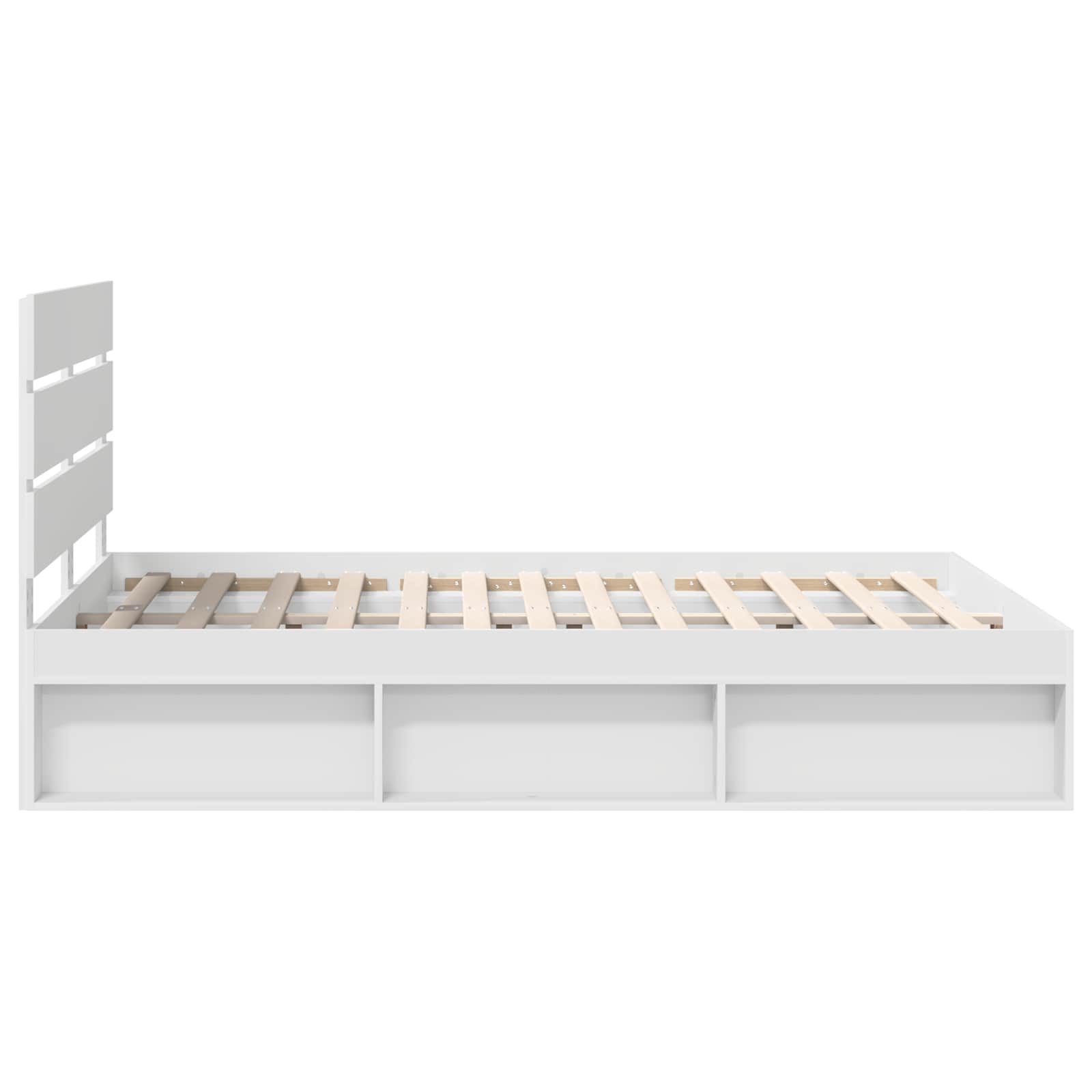Struttura del letto Bianco 140 x 190 cm Pino massello | homemem39