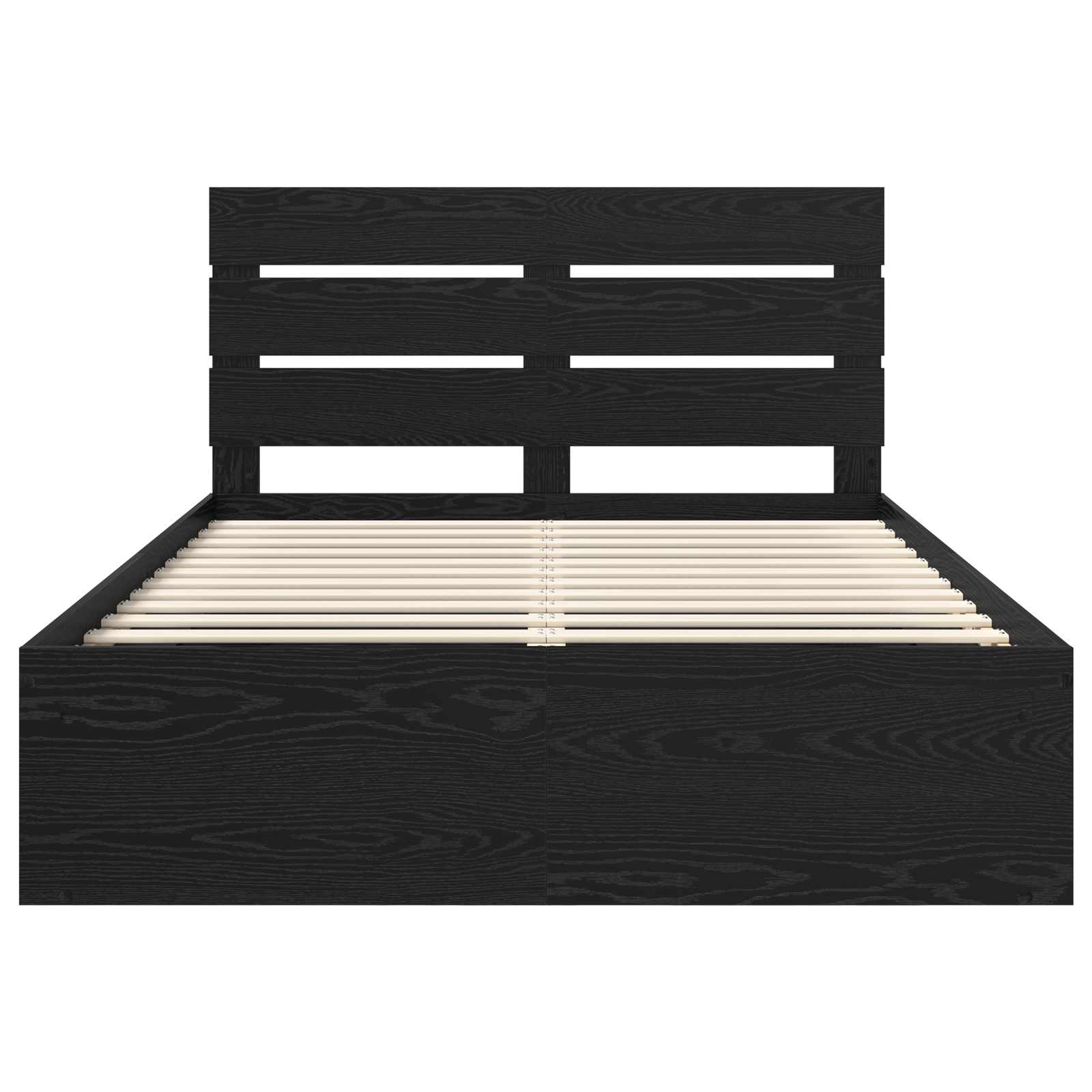 Struttura del letto Nero 140 x 190 cm Pino massello | homemem39