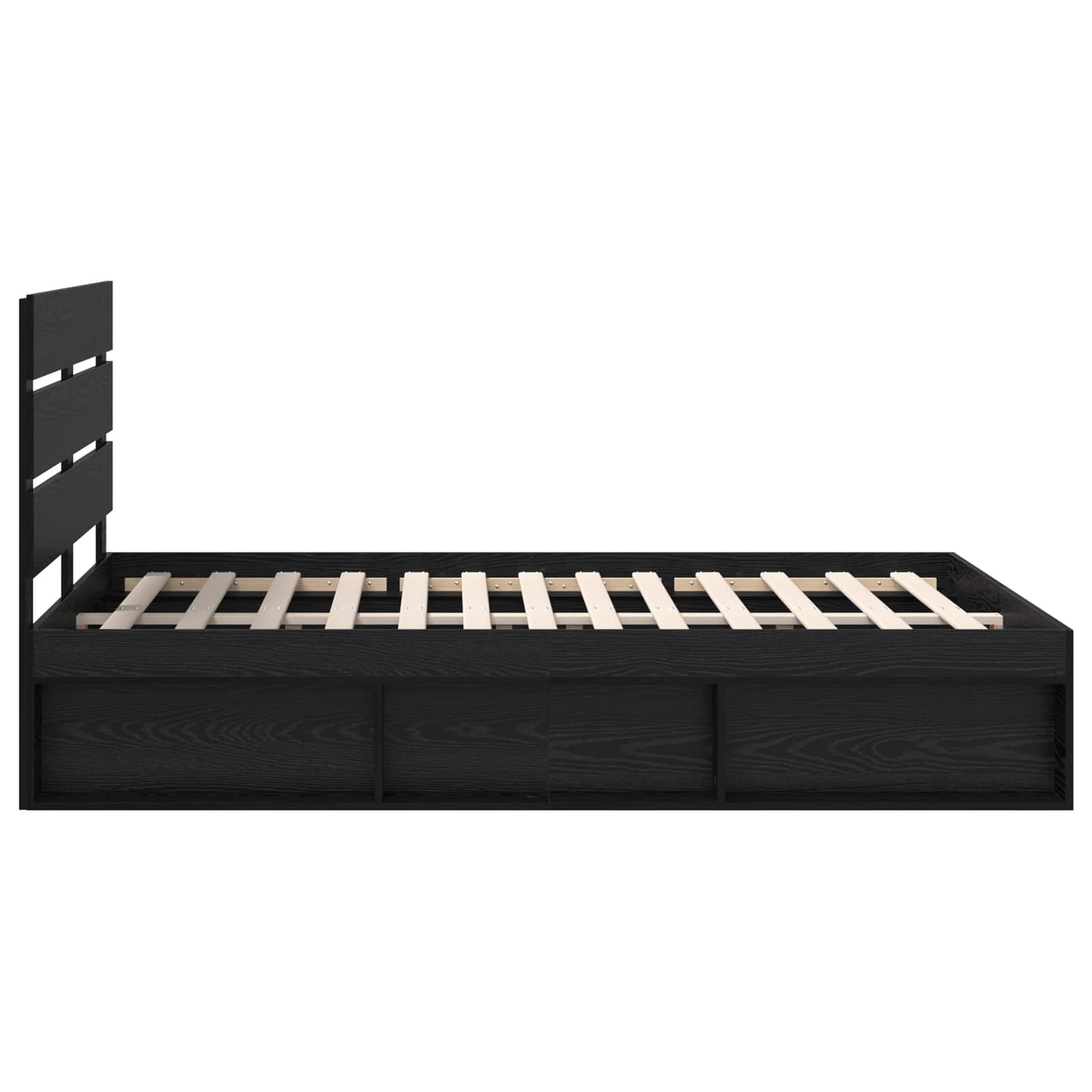 Struttura del letto Nero 140 x 190 cm Pino massello | homemem39
