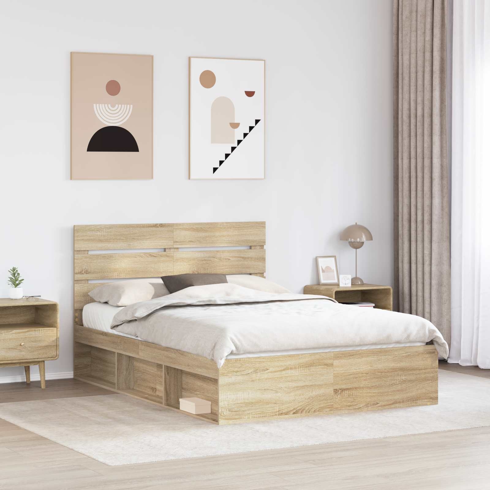 Struttura del letto Sonoma 140 x 190 cm Pino massello | homemem39