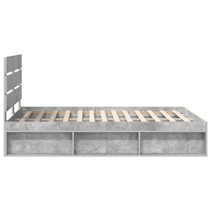 Struttura del letto Calcestruzzo 140 x 190 cm Pino massello | homemem39