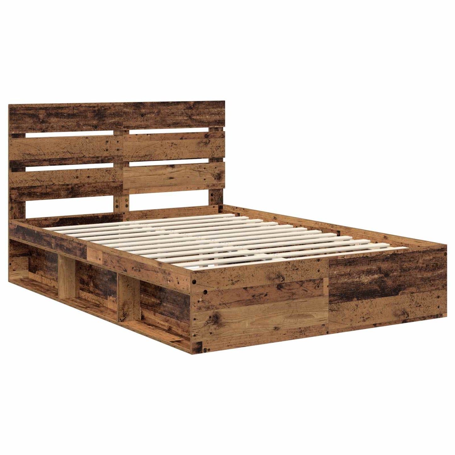 Struttura del letto Legno vecchio 140 x 190 cm Pino massello | homemem39