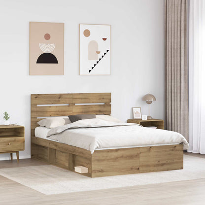 Struttura del letto Rovere Artigianale 140 x 190 cm | homemem39