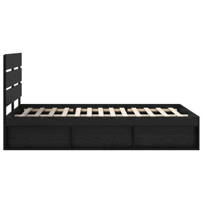Struttura del letto Nero 135 x 190 cm Pino massello | homemem39