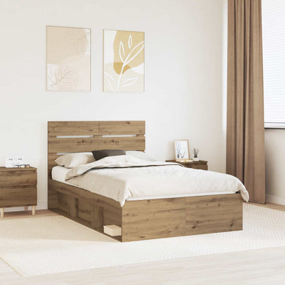 Struttura del letto Rovere Artigianale 135 x 190 cm | homemem39