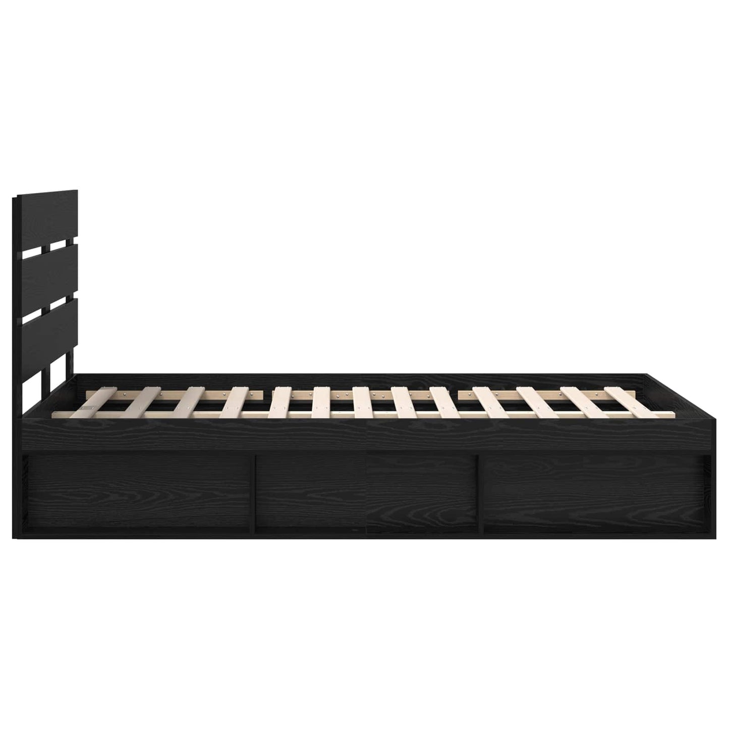 Struttura del letto Nero 120 x 200 cm Pino massello | homemem39