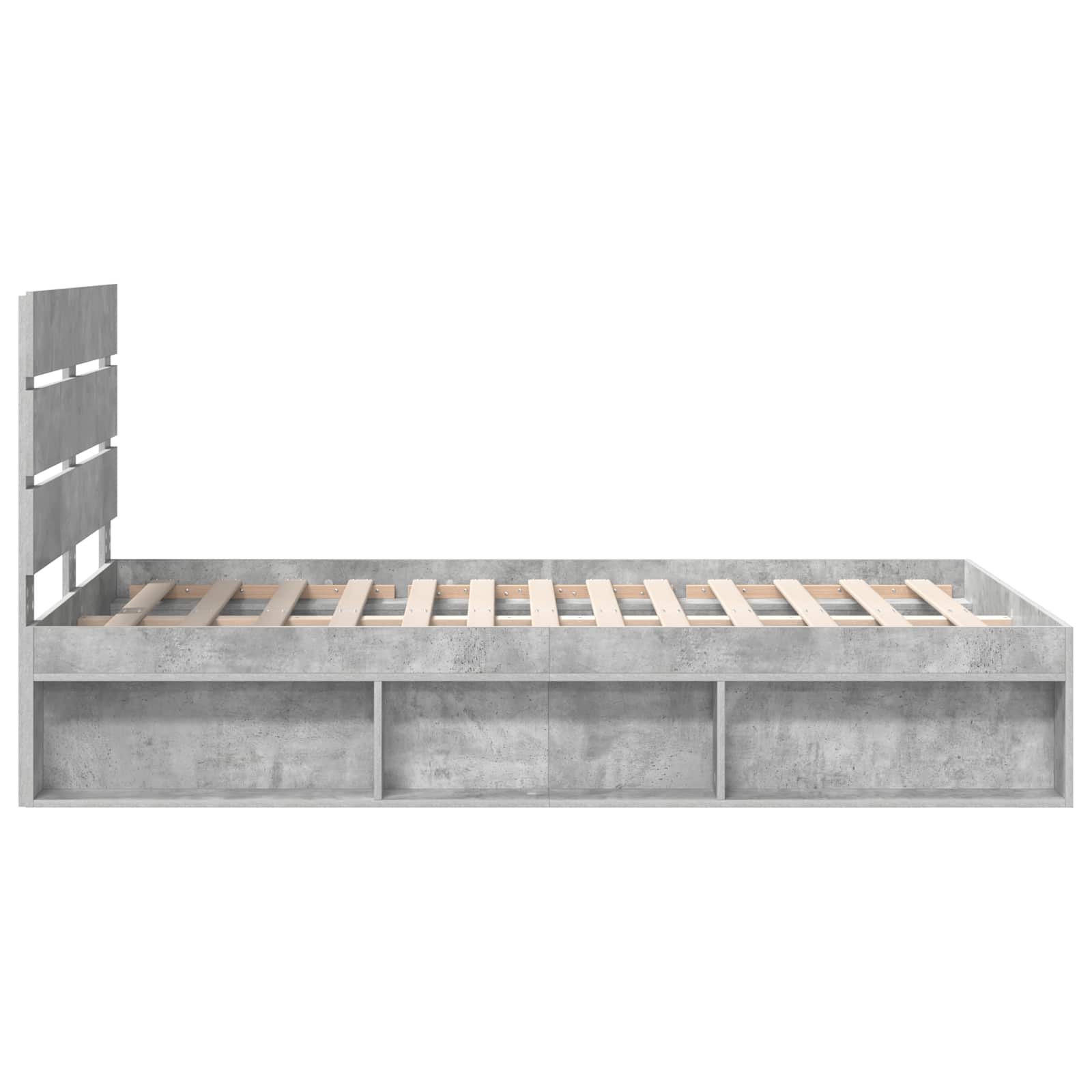 Struttura del letto Calcestruzzo 120 x 200 cm Pino massello | homemem39