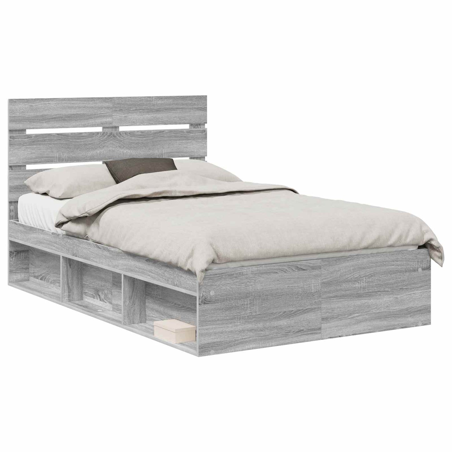 Struttura del letto Grigio Sonoma 120 x 190 cm Pino massello | homemem39